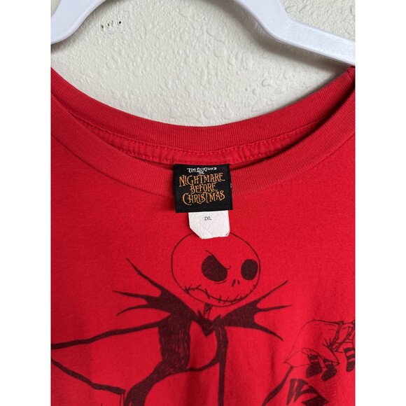 Jack Skellington T-shirt Nightmare Before Christmas What Does It All Mean Red - Picture 5 of 9
